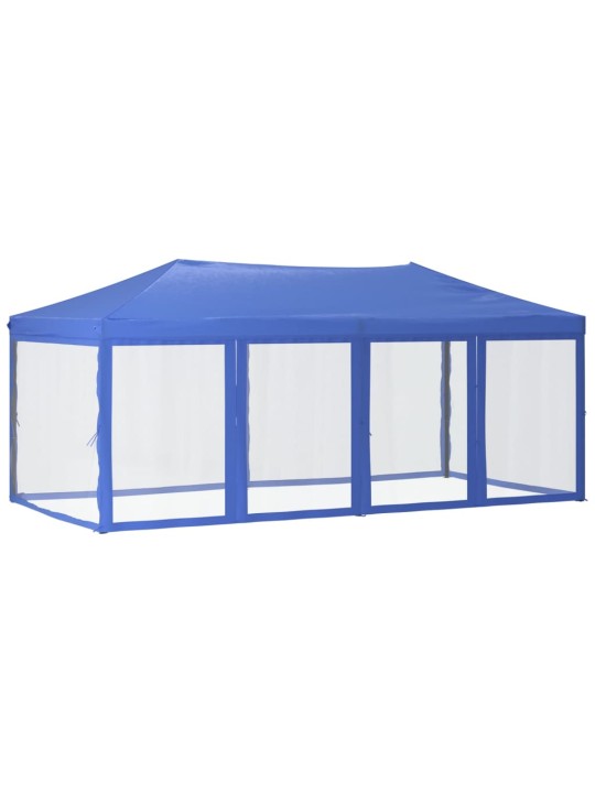Proginė palapinė su šoninėmis sienomis, mėlyna, 3x6m