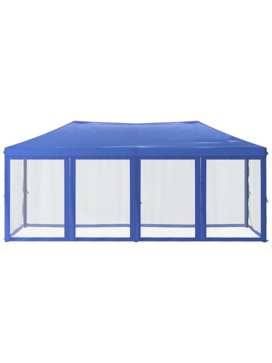 Proginė palapinė su šoninėmis sienomis, mėlyna, 3x6m