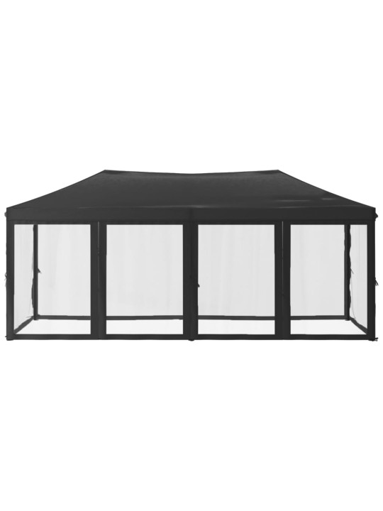 Proginė palapinė su šoninėmis sienomis, antracito, 3x6m