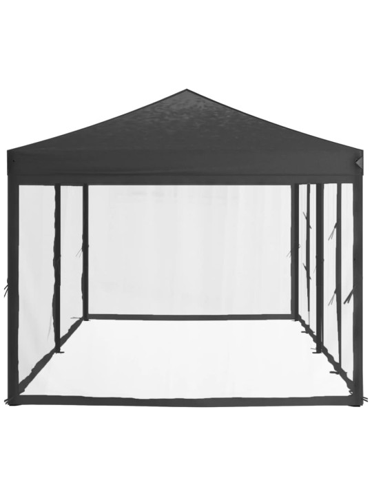 Proginė palapinė su šoninėmis sienomis, antracito, 3x6m