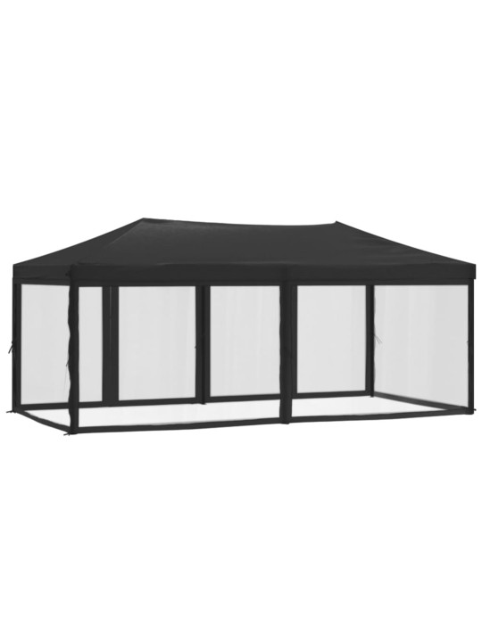 Proginė palapinė su šoninėmis sienomis, antracito, 3x6m