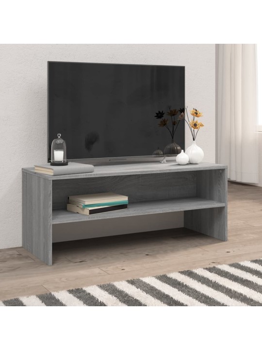 Televizoriaus spintelė, pilka ąžuolo, 100x40x40cm, mediena