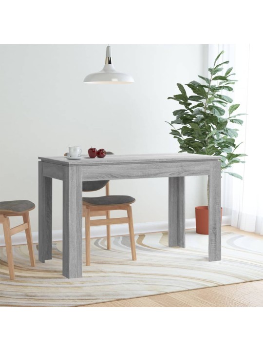 Valgomojo stalas, pilkas ąžuolo, 120x60x76cm, apdirbta mediena
