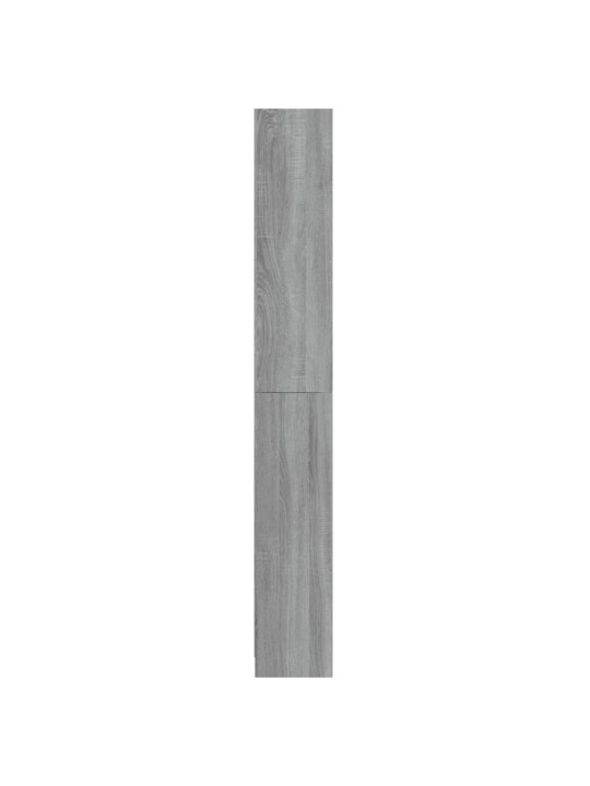 Spintelė knygoms, 5 aukštų, pilka ąžuolo, 80x24x175cm, mediena