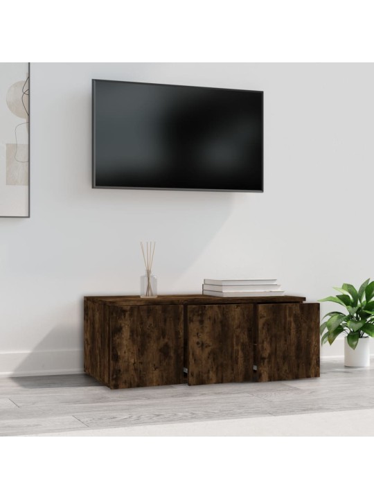 Televizoriaus spintelė, dūminio ąžuolo, 80x34x30cm, mediena