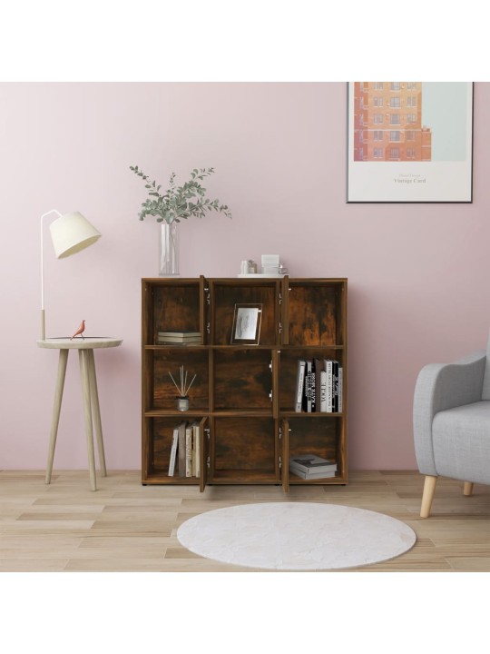 Spintelė knygoms, dūminio ąžuolo, 90x30x90cm, apdirbta mediena