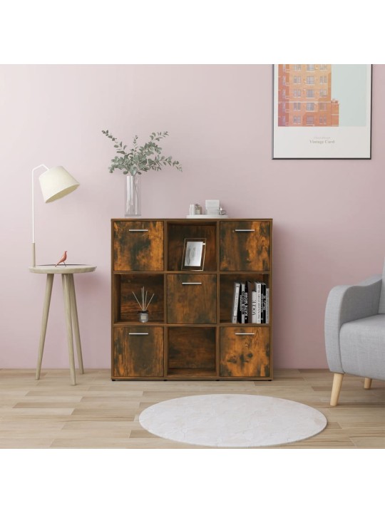 Spintelė knygoms, dūminio ąžuolo, 90x30x90cm, apdirbta mediena