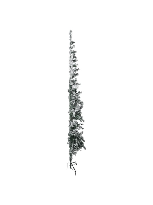 Siaura dirbtinė Kalėdų eglutė, 180cm, padengta sniegu