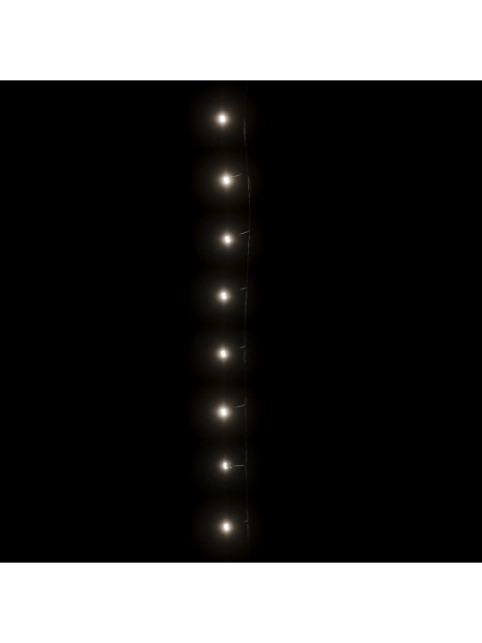 LED lempučių girlianda, 15m, PVC, 150 šaltų baltų LED lempučių