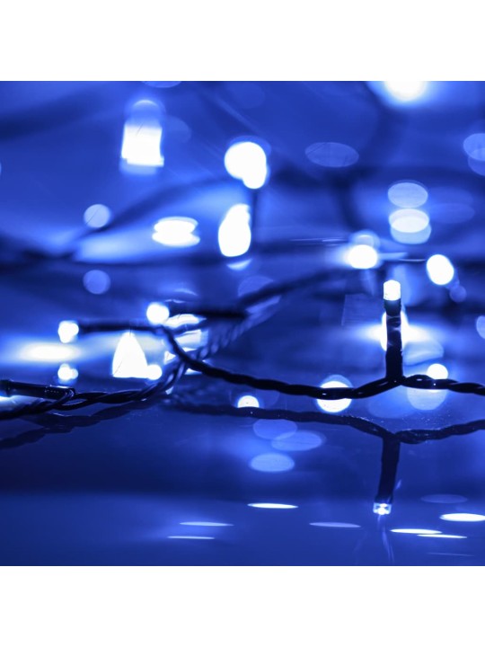 LED lempučių girlianda, mėlynos spalvos, 15m, PVC, 150 LED