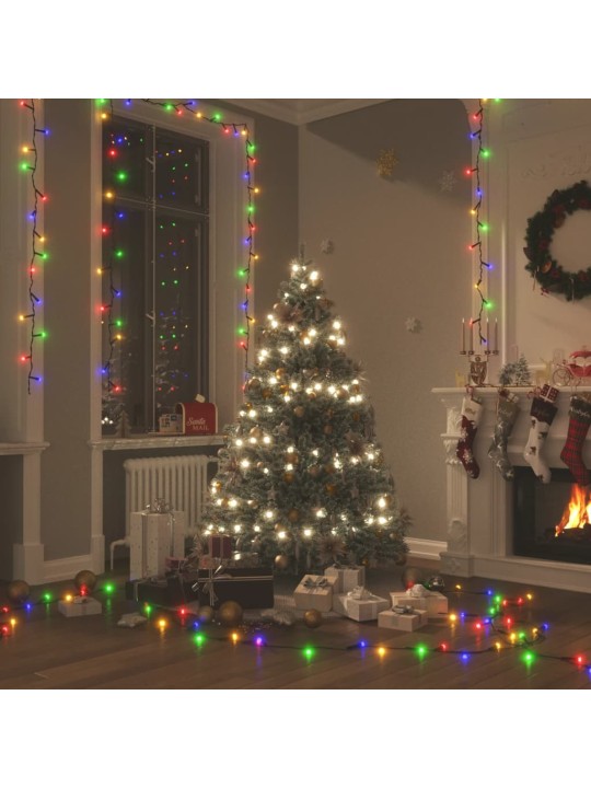 LED lempučių girlianda, 15m, PVC, 150 įvairių spalvų LED