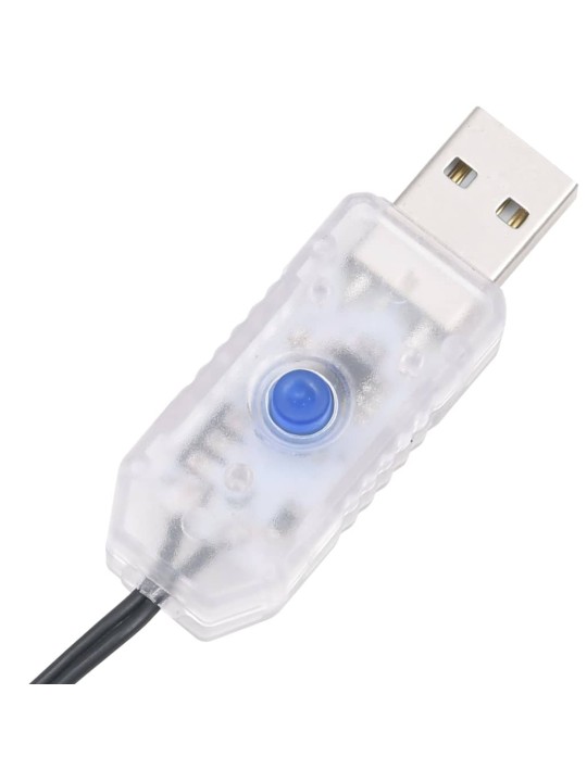 LED lempučių girlianda, 30m, PVC, 300 mėlynos spalvos LED