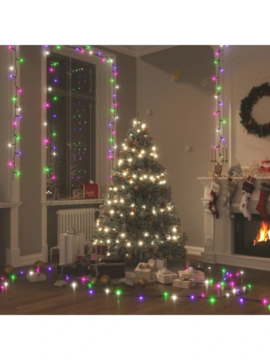 LED lempučių girlianda, 40m, PVC, 400 pastelinių spalvotų LED