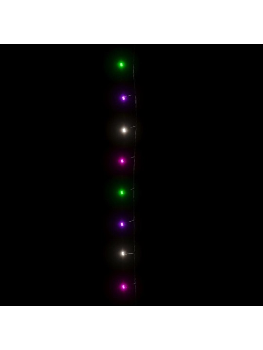 LED lempučių girlianda, 60m, PVC, 600 pastelinių spalvotų LED