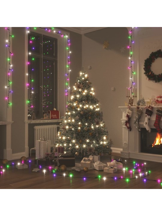 LED lempučių girlianda, 100m, PVC, 1000 pastelinių spalvotų LED