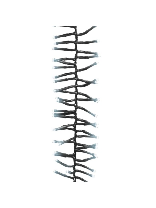 LED lempučių girlianda, 7,4m, PVC, 400 šaltų baltų LED, tanki