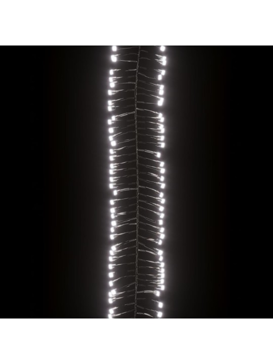 LED lempučių girlianda, 7,4m, PVC, 400 šaltų baltų LED, tanki