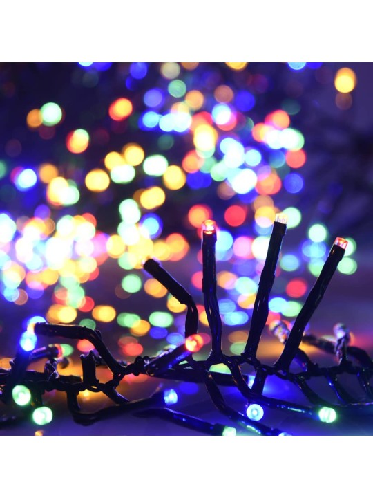 LED lempučių girlianda, 7,4m, PVC, 400 įvairių spalvų LED