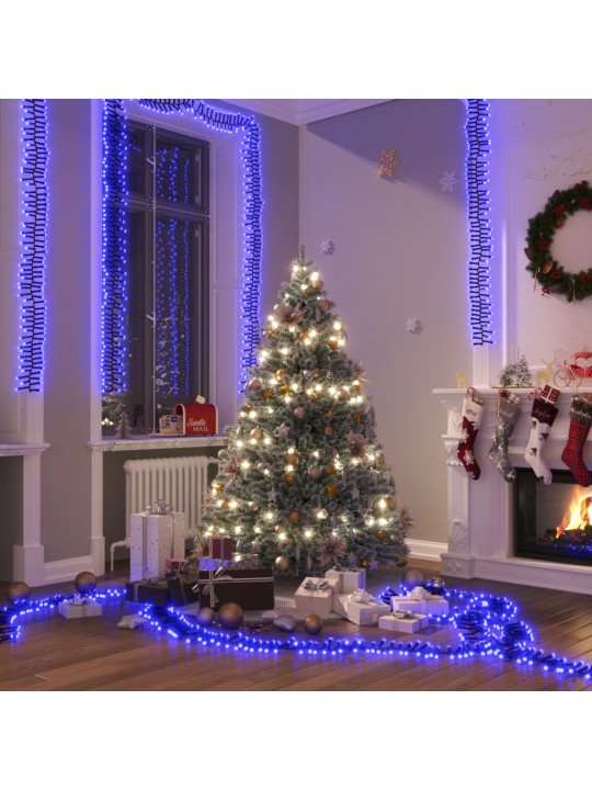 LED lempučių girlianda, 11m, PVC, 1000 mėlynų LED, tanki
