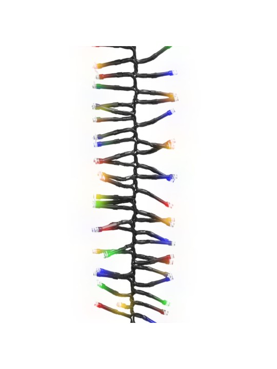 LED lempučių girlianda, 11m, PVC, 1000 įvairių spalvų LED