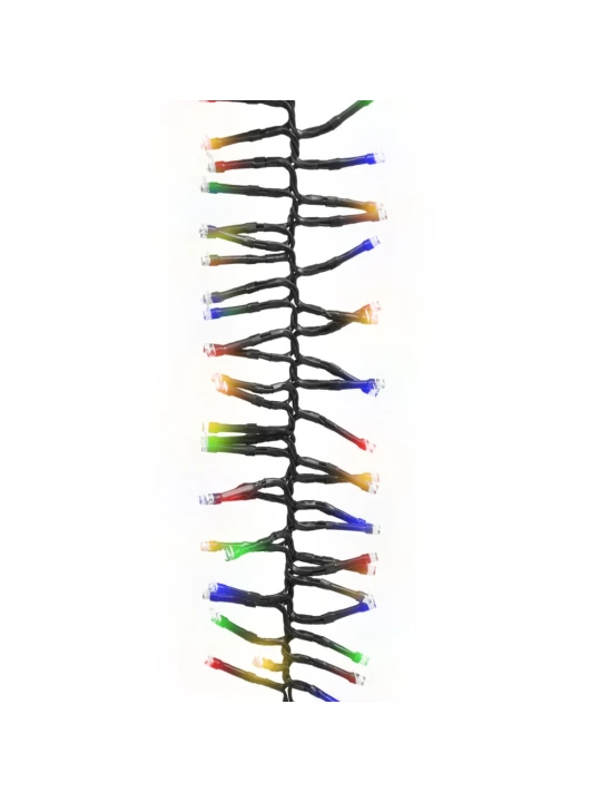 LED lempučių girlianda, 11m, PVC, 1000 įvairių spalvų LED