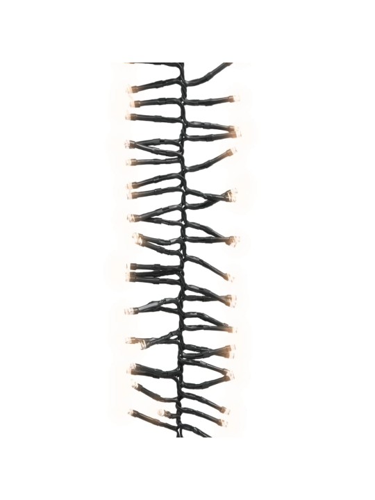 LED lempučių girlianda, 17m, PVC, 2000 šiltų baltų LED, tanki