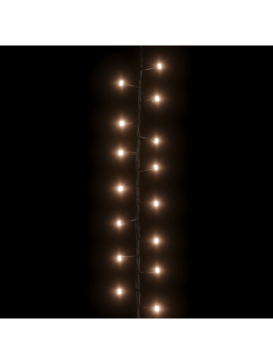 Smulkių LED lempučių girlianda, 13m, PVC, 400 šiltų baltų LED