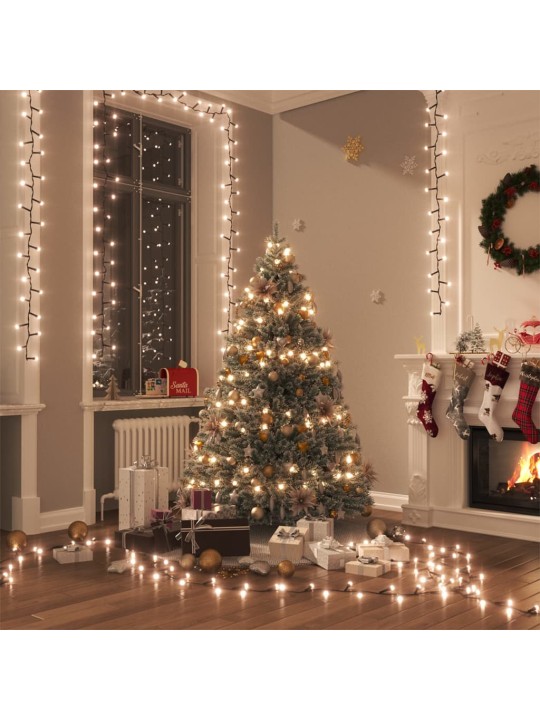 Smulkių LED lempučių girlianda, 13m, PVC, 400 šiltų baltų LED
