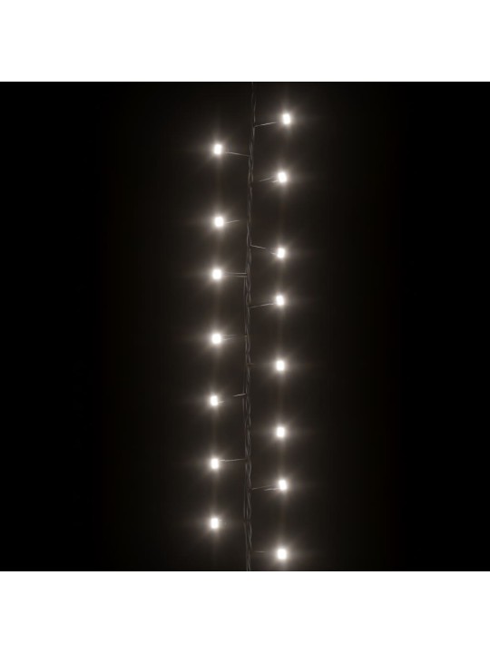 Smulkių LED lempučių girlianda, 13m, PVC, 400 šaltų baltų LED