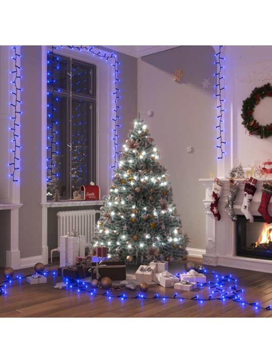 Smulkių LED lempučių girlianda, 13m, PVC, 400 mėlynų LED