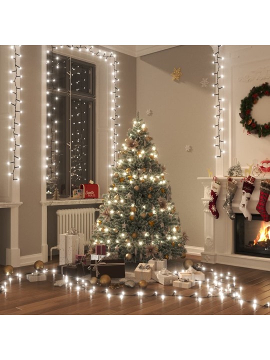 Smulkių LED lempučių girlianda, 25m, PVC, 1000 šaltų baltų LED