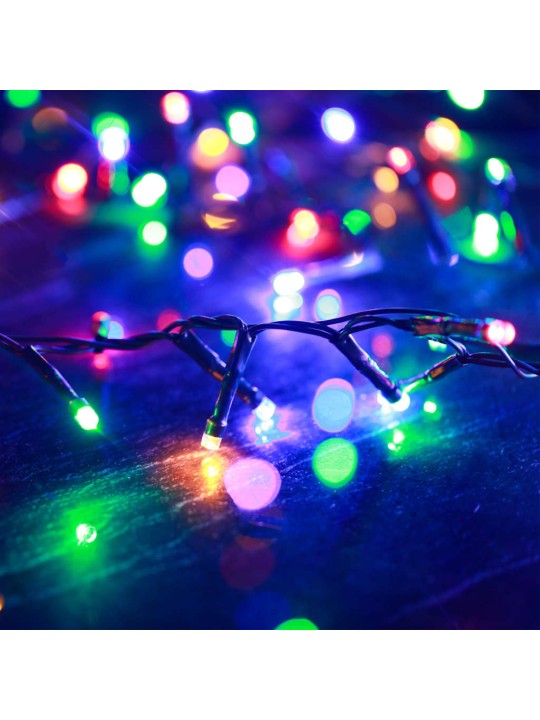 Smulkių LED lempučių girlianda, 25m, PVC, 1000 spalvotų LED