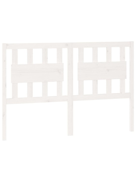 Lovos galvūgalis, baltas, 140,5x4x100cm, pušies masyvas