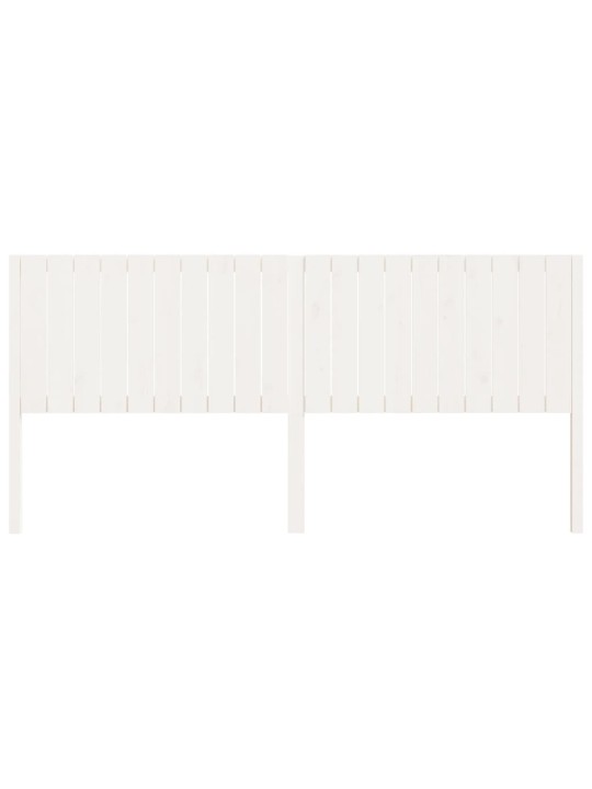 Lovos galvūgalis, baltas, 205,5x4x100cm, pušies masyvas