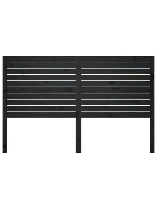 Lovos galvūgalis, juodas, 156x4x100cm, pušies medienos masyvas