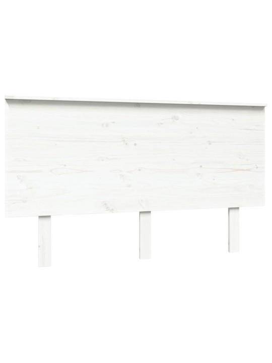Lovos galvūgalis, baltas, 139x6x82,5cm, pušies medienos masyvas