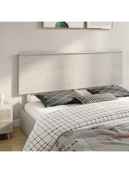 Lovos galvūgalis, baltas, 184x6x82,5cm, pušies medienos masyvas