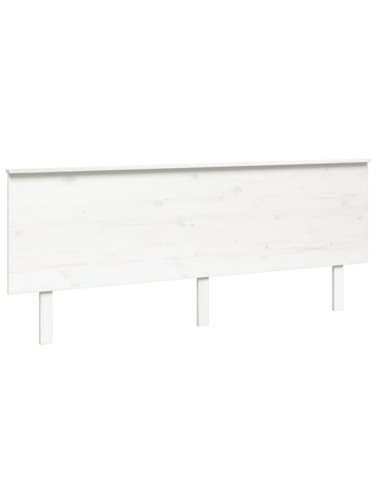 Lovos galvūgalis, baltas, 204x6x82,5cm, pušies medienos masyvas