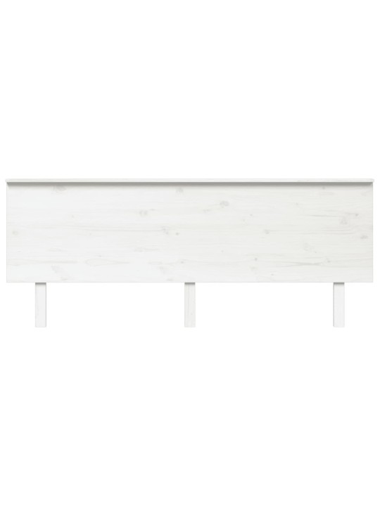 Lovos galvūgalis, baltas, 204x6x82,5cm, pušies medienos masyvas