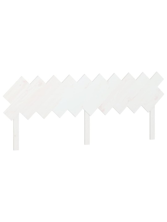 Lovos galvūgalis, baltas, 196x3x80,5cm, pušies medienos masyvas