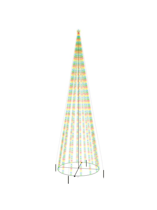 Kalėdų eglutė, 230x800cm, kūgio formos, 1134 įvairių spalvų LED