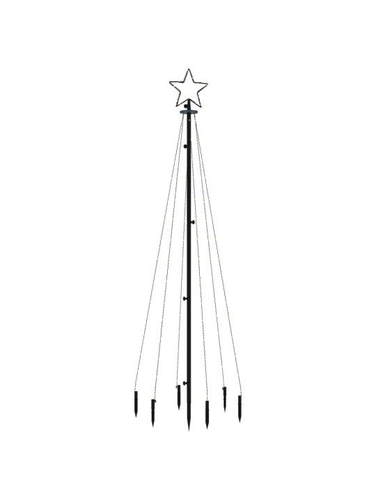 Kalėdų eglutė su kuoliuku, šiltos baltos spalvos, 108LED, 180cm