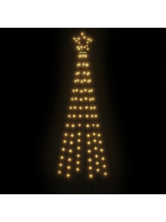 Kalėdų eglutė su kuoliuku, šiltos baltos spalvos, 108LED, 180cm