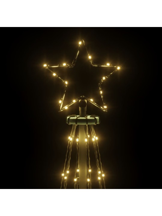 Kalėdų eglutė su kuoliuku, šiltos baltos spalvos, 108LED, 180cm