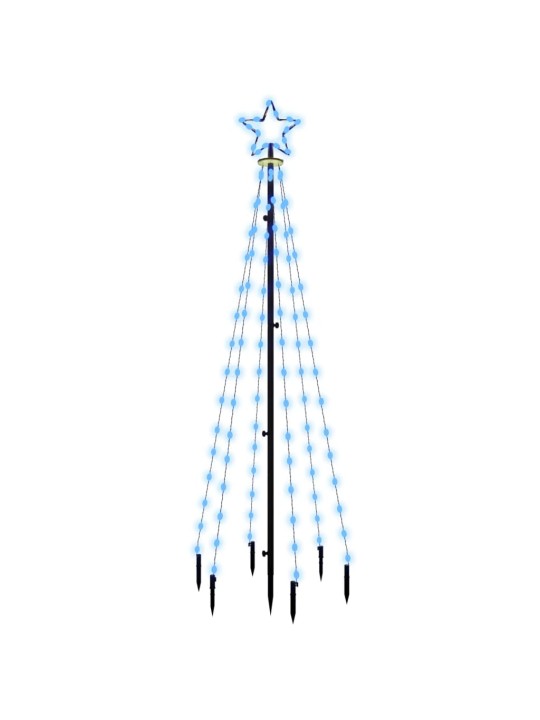 Kalėdų eglutė su kuoliuku, mėlynos spalvos, 108LED, 180cm