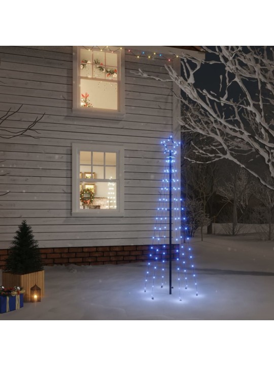 Kalėdų eglutė su kuoliuku, mėlynos spalvos, 108LED, 180cm