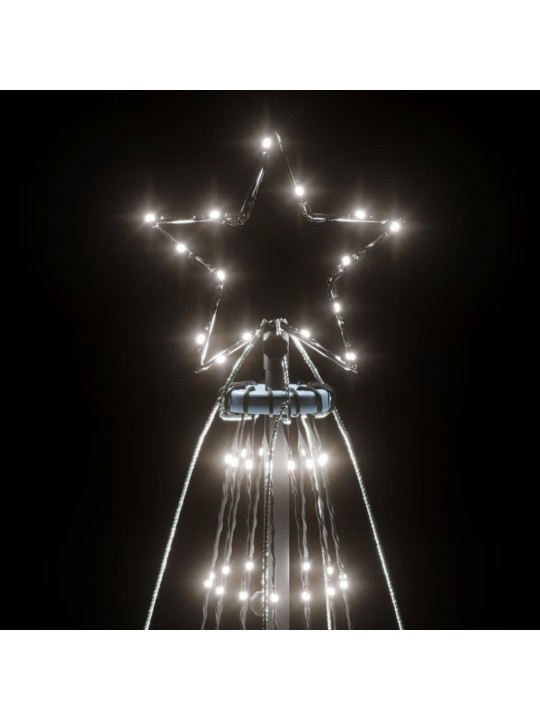 Kalėdų eglutė su kuoliuku, 800cm, 1134 šaltos baltos LED
