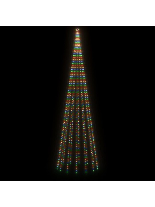Kalėdų eglutė su kuoliuku, 800cm, 1134 įvairių spalvų LED