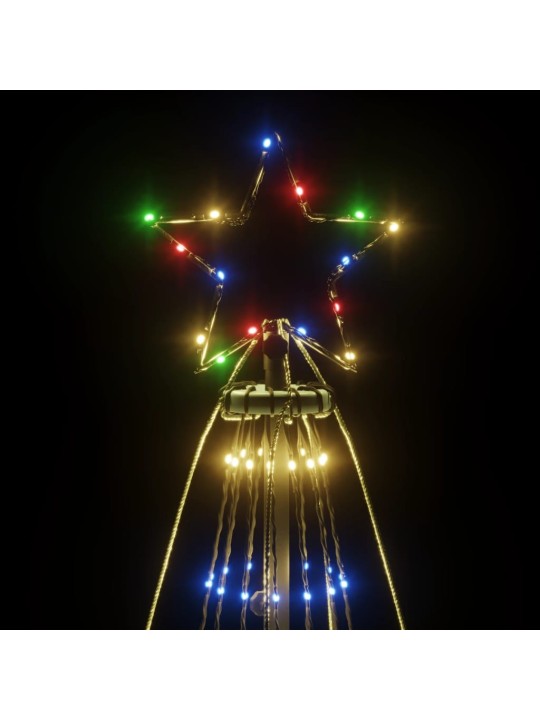 Kalėdų eglutė su kuoliuku, 800cm, 1134 įvairių spalvų LED