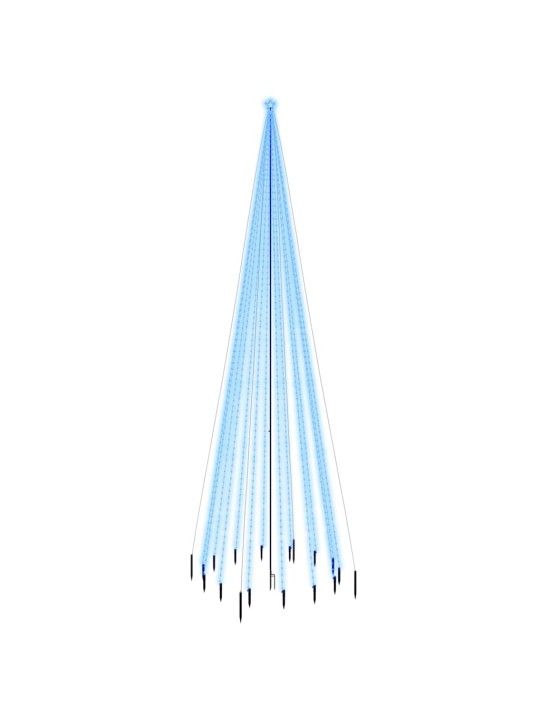 Kalėdų eglutė su kuoliuku, 800cm, 1134 mėlynos spalvos LED